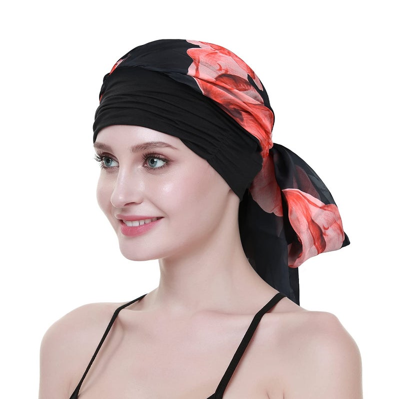 FocusCare Cancer Headwrap Scarf Caps For Women Chemo Sleep Beanie Party Headcover - Image 3
